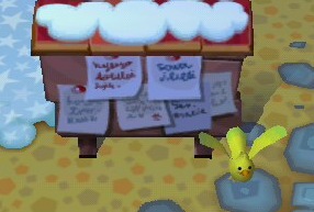 an example of the bulletin board on the town square