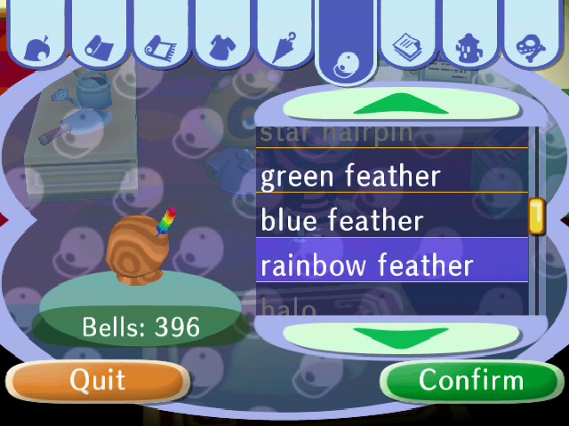 ordering items from Tom Nook's catalog