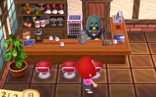 the coffee shop, where you can hang out, get coffee, and listen to music