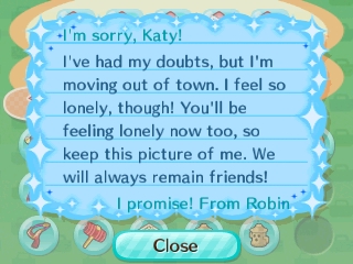 villager's moving-away letter